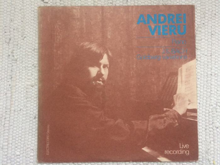 Andrei Vieru pian Bach variatiunile Goldberg BWV disc vinyl lp muzica baroca VG+