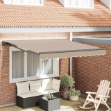 Cumpara ieftin Cortina Retractabilă Manual Bej 300x250 cm țesătură