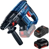 Bosch GBH 180-LI + GBA + GAL 1880 CV - Rotopercutor SDS-Plus 2 J + Set acumulator si incarcator Li-Ion 18 V 5 Ah