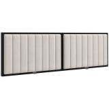 HOMCOM Tăblie de perete pentru pat dublu, tapițată, din catifea, pentru paturi de 180 cm, crem | Aosom Romania