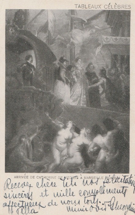 1915 CP ilustrata tematica pictura, tablouri celebre, circulata din Craiova