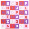 Covor din spuma pentru copii, tip puzzle cifre si litere, 36 piese, 175&times;175 cm, multicolor Household NewTrend, Oem