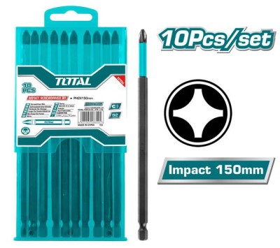 TOTAL - SET 10 BITI DE IMPACT PH2X150MM PowerTool TopQuality foto