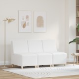vidaXL Scaune canapea 3 pcs Alb 55 x 74 x 82 cm Piele artificială