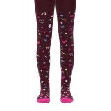 Ciorapi copii din bumbac flaușați cu model, Conte Kids Sof-Tiki 518 - Bordo, 128-134 (20)