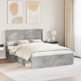 vidaXL Tăblie cap Gri Beton Lemn prelucrat 889678