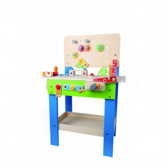 Banc de lucru din lemn Hape, 3 ani+ accesorii incluse