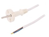 Cablu Electric 1.5m Alb 16A 250V