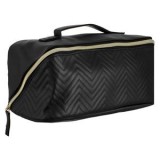 Portfard cu Maner, 2 Compartimente, Fermoar Diagonal, 27x12x12cm, Negru, CMCLASS