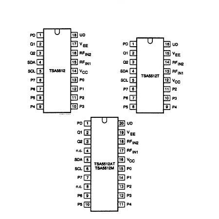 Circuit pll 1.3ghz bidirectional iic, tsa551