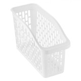 Organizator Frigider, Plastic Perforat, Alb, Dimensiuni 29x11.3x17cm, Potrivit Mașină De Spălat Vase, Oem