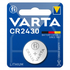 Baterie Litiu 3V CR2430 300mAh, Dimensiuni 24 x 30 mm Varta Blister 1 foto