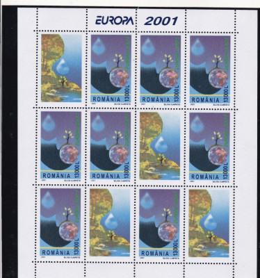 ROMANIA 2001 LP 1550 b EUROPA 2001 COALA DE 8 MARCI SI 4 VINIETE MNH foto