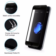 Folie de sticla 3D Apple iPhone SE2, margini colorate Negru