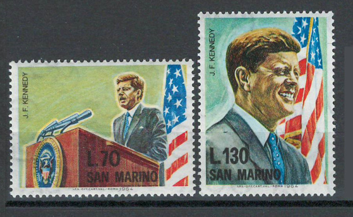 San Marino 1964 Mi 827/28 - Un an de la moartea lui JF Kennedy