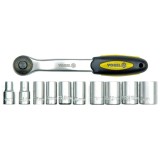 Vorel 58602 - Set capete chei tubulare 10-24 mm patrat 1/2 inch 11 bucati