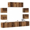 VidaXL Set dulap TV 7 piese montat pe perete lemn vechi lemn prelucrat