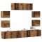 vidaXL Set dulap TV 7 piese montat pe perete lemn vechi lemn prelucrat