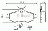 Set placute frana,frana disc CITROEN C2 ENTERPRISE (2009 - 2016) BOSCH 0 986 494 262