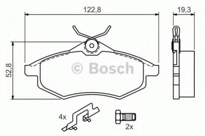 Set placute frana,frana disc CITROEN C3 I (FC) (2002 - 2016) BOSCH 0 986 494 262 foto