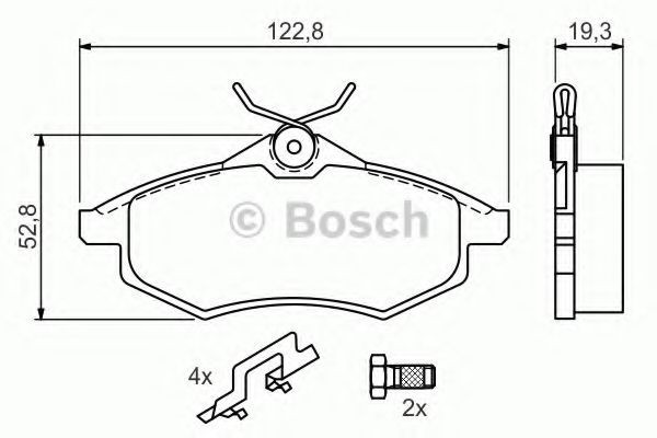 Set placute frana,frana disc CITROEN C3 I (FC) (2002 - 2016) BOSCH 0 986 494 262