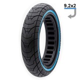 Cauciuc plin, trotineta electrică 9.2x2-6.1/B34, negru cu linie albastră | Motorevolution