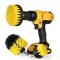 Set 3 perii rotative din plastic, de curatat suprafete, covoare, cu adaptor