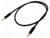 Cablu Jack 3,5mm stereo 1m negru REDS MUSIC