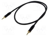Cablu Jack 3,5mm stereo 1m negru REDS MUSIC