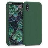 Husa pentru iPhone X/iPhone XS, Silicon, Verde, 46313.80, Carcasa