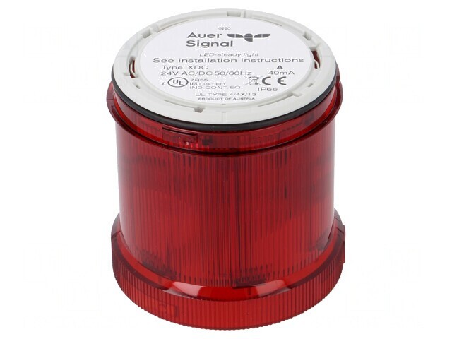 Semnalizator LED Roșu 24V IP66