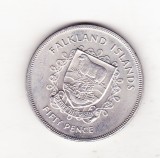 Bnk mnd Falkland Islands 50 pence ( 1 crown ) 1977, America Centrala si de Sud