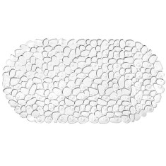 Covoras baie transparent, antiderapant, din pvc, cu ventuze, semirotund, 68 x 38 cm foto