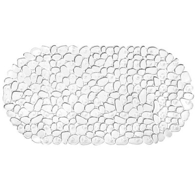 Covoras baie transparent, antiderapant, din pvc, cu ventuze, semirotund, 68 x 38 cm foto