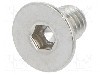 Surub M2,5, otel rezistent la acizi A4, 4mm, cap ingropat, BOSSARD, 1099906