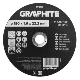 Disc de taiere pentru metal Graphite, corindon, 180 x 1.6 x 22.2 mm