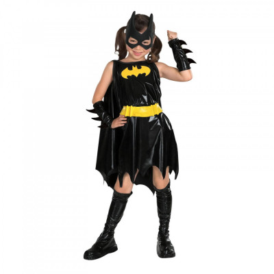 Costum Batgirl Deluxe pentru fete 120 - 130 cm 5-7 ani foto