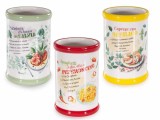 Cumpara ieftin Set 3 borcane ceramica multicolora &Oslash; 8 cm x 12,5 H