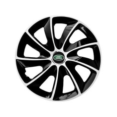 Set 4 Capace Roti potrivite jantelor de 14 inch, pentru Land Rover, model Stig Extra Black &amp; White