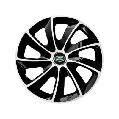 Set 4 Capace Roti potrivite jantelor de 16 inch, pentru Land Rover, model Stig Extra Black &amp;amp; White foto