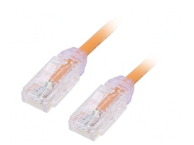 Patch cord TX6A-28 U/UTP Cat6a Cu LSZH Portocaliu 1m foto