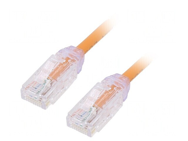 Patch cord TX6A-28 U/UTP Cat6a Cu LSZH Portocaliu 1m