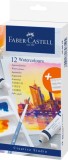 Tempera acuarele 12 culori 9 ml + paleta Faber Castell, Lecom
