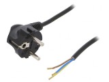 Cablu Electric 2m Negru 3x0,75mm2 PVC 16A 250V