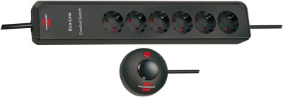 Prelungitor Brennenstuhl Eco-Line Comfort 6 prize, comutator, 2 m foto