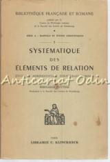 Systematique Des Elements De Relations - Bernard Pottier