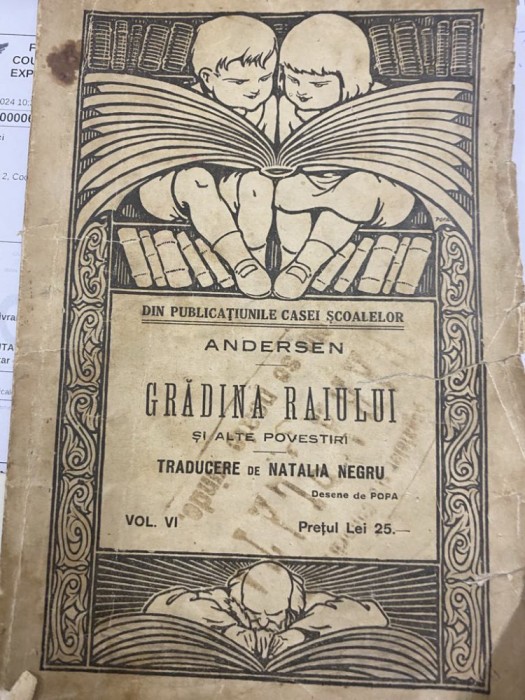 1928 Gradina raiului si alte povestiri Andersen, traducere de Natalia Negru