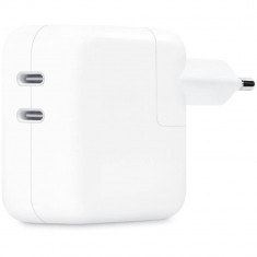 Incarcator retea Apple MNWP3ZM/A, 35W, Dual USB-C, Alb