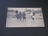 Școala de Cavalerie &bdquo;Courbette&rdquo; din Saumur-Carte Poștală Vintage Franța (posibil perioada 1900-1940)