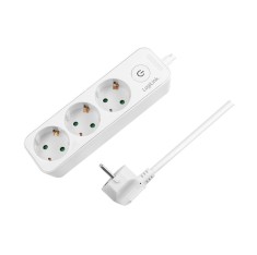 PRELUNGITOR LOGILINK, Schuko x 3, cablu 3G 1.5mm2, 230 V/16 A, 50 Hz, max. 3600 W, buton intrerupator iluminat, IP20, 1.5m, alb &amp;quot;LPS244&amp;quot; (include TV 0 foto